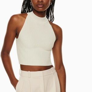 Babaton Sculpt Knit Mockneck Halter Top